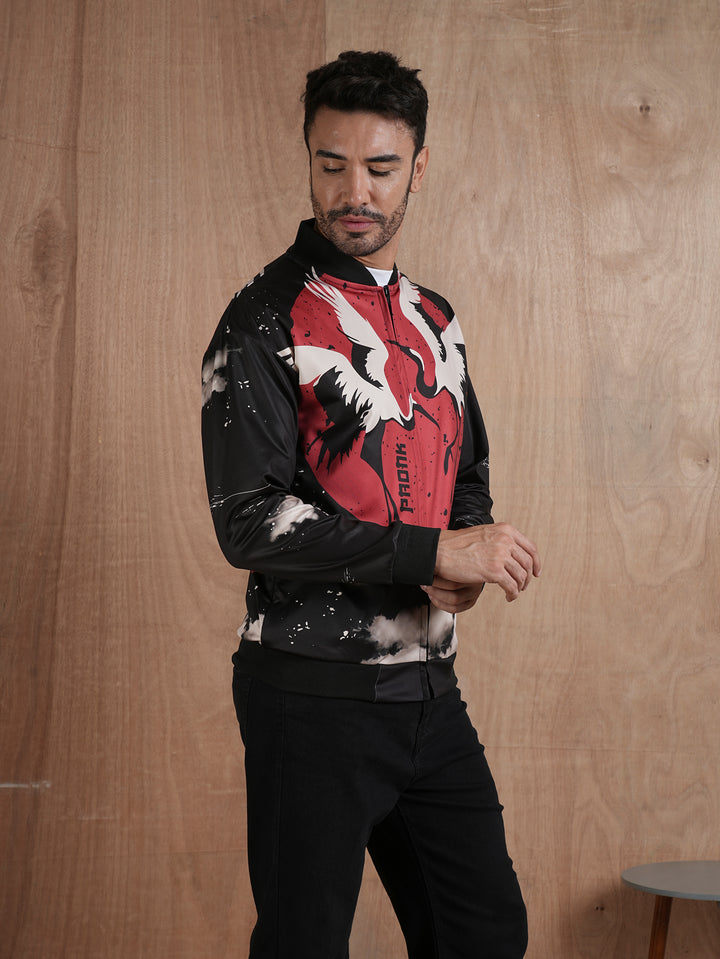 Men Graphic Printed Bomber Jacket