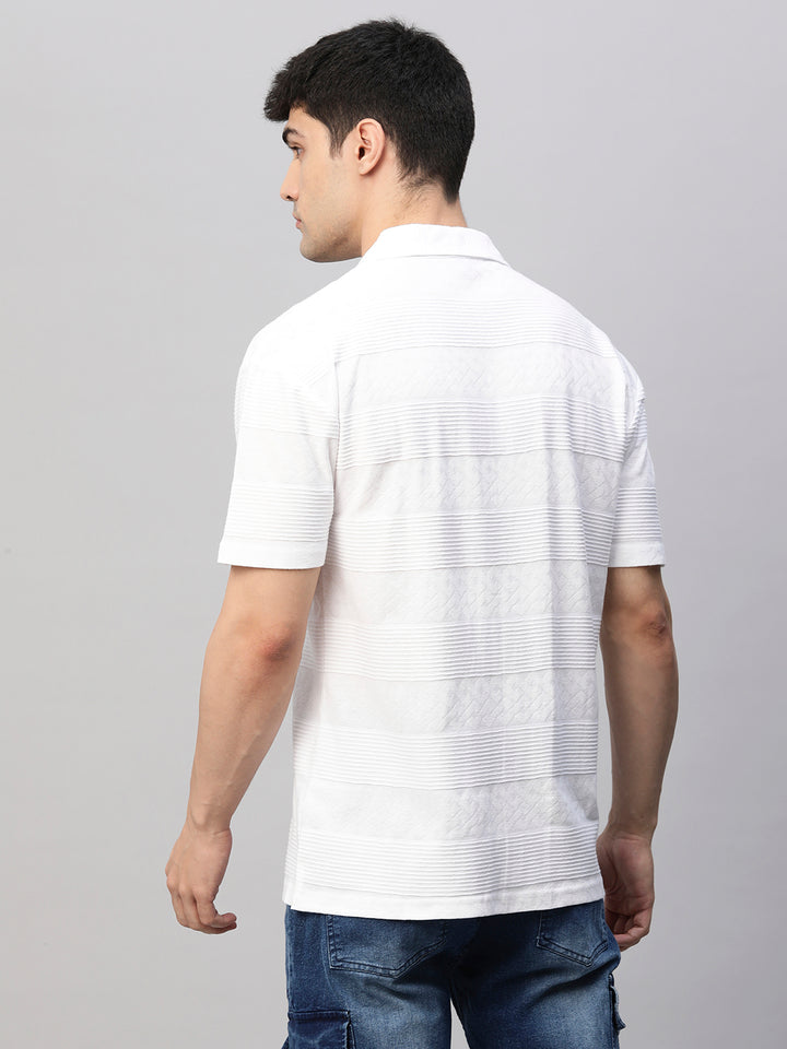 Mens Half Sleeve Resort Shirt - White