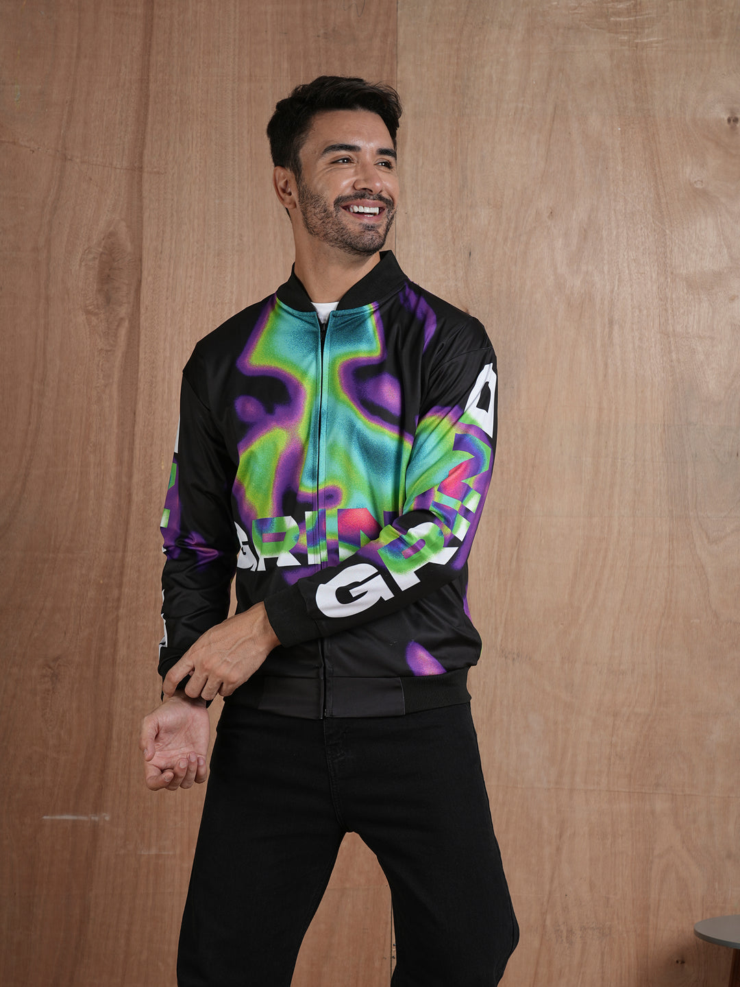 Men Graphic Printed Bomber Jacket