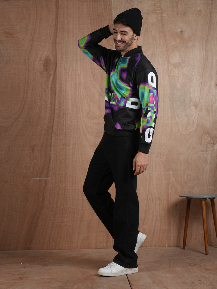 Men Graphic Printed Bomber Jacket