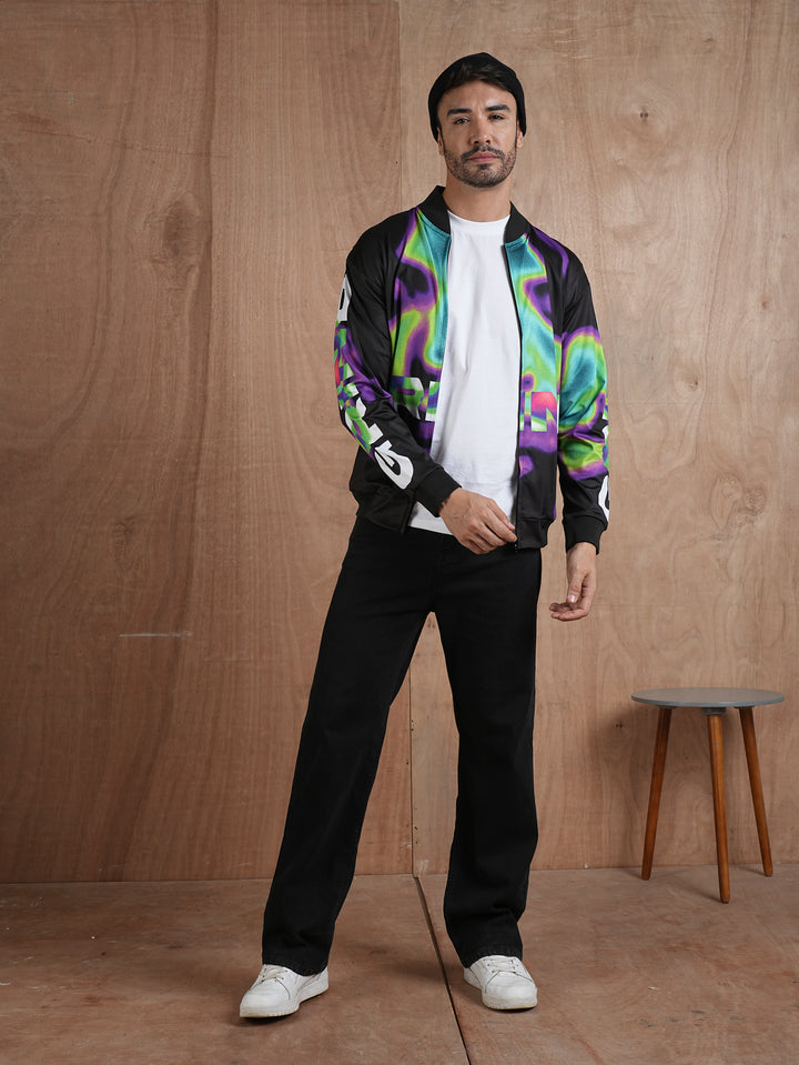 Men Graphic Printed Bomber Jacket