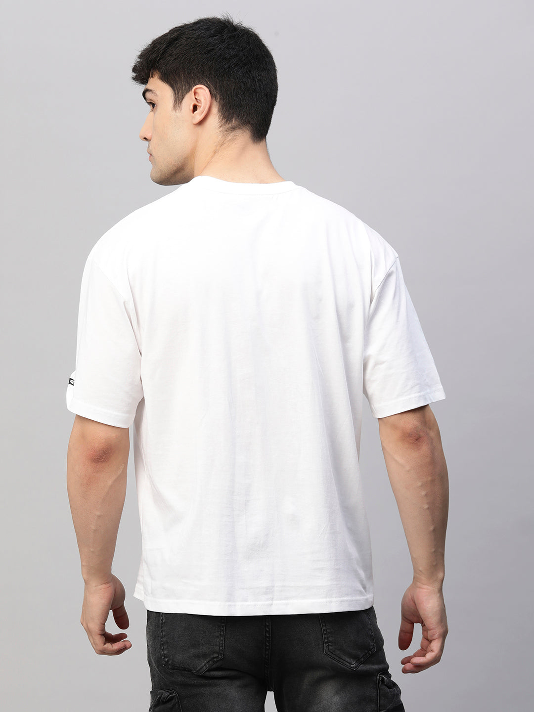 Solid Men Oversized T-Shirt - White