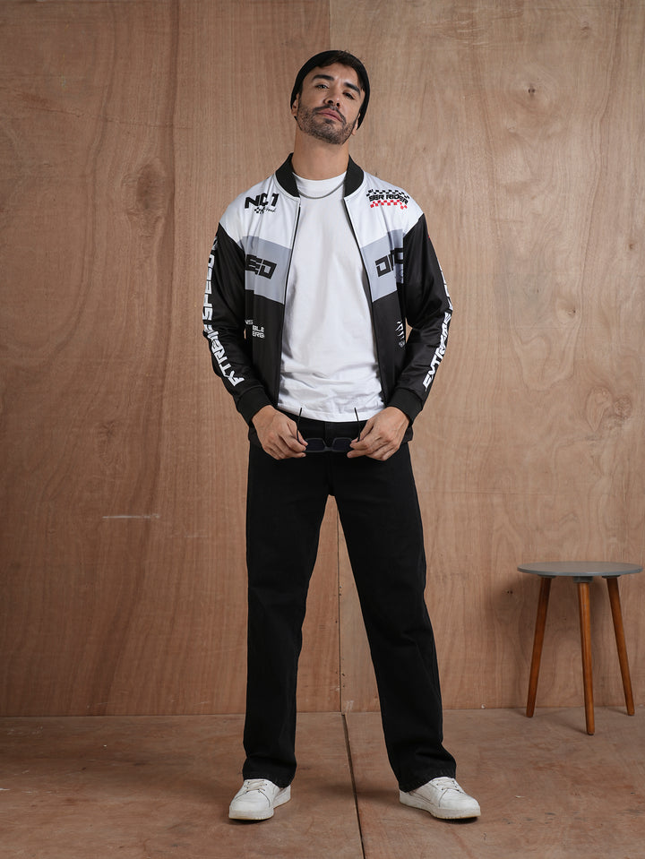 Men Graphic Printed Bomber Jacket