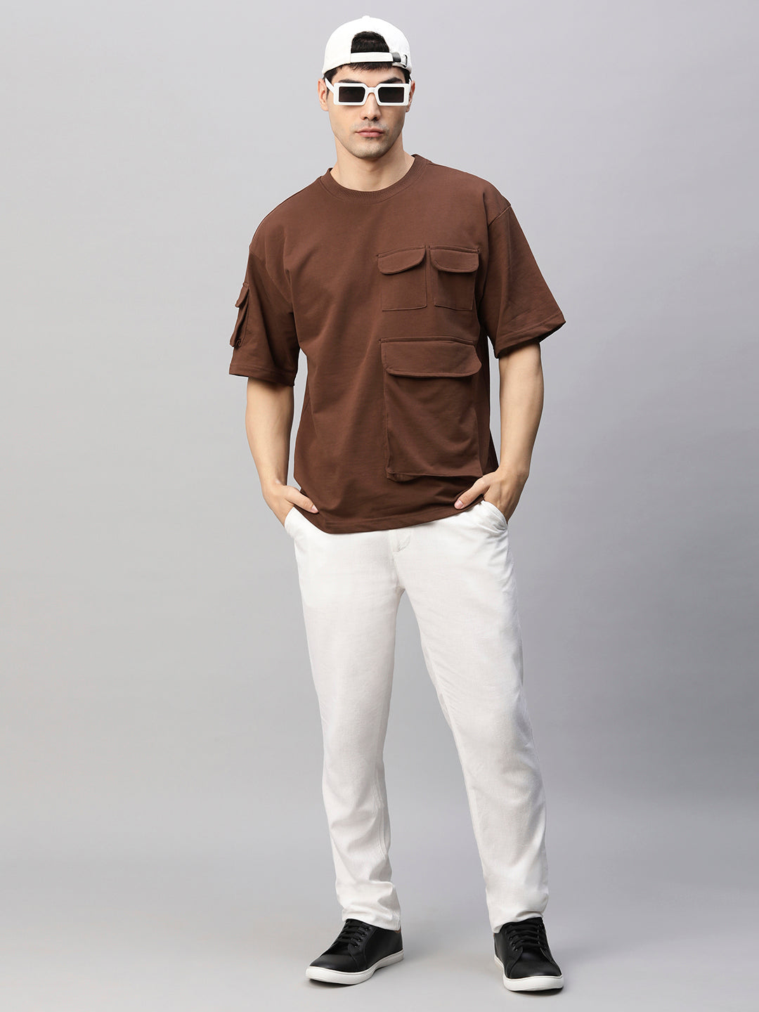 Cargo T-Shirt For Men - Cocoa