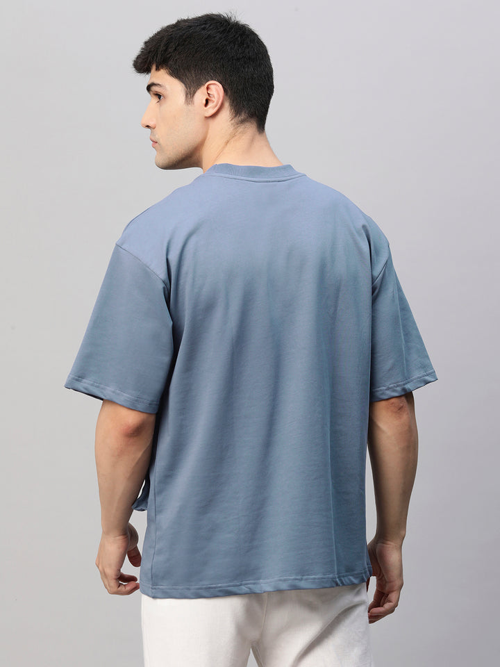 Cargo T-Shirt For Men - Denim Blue