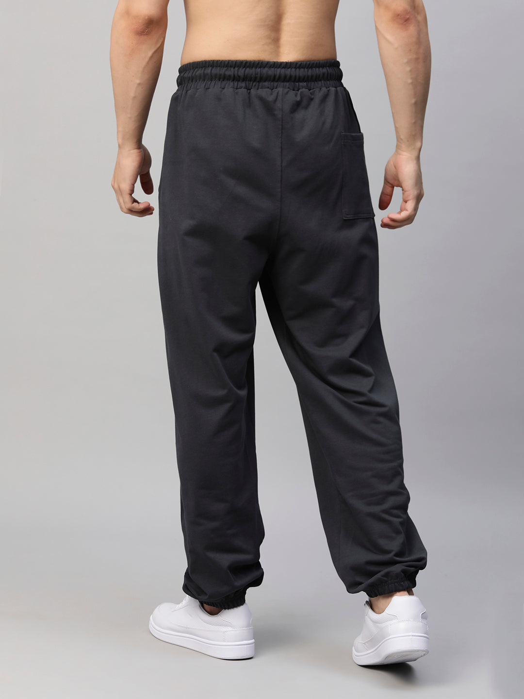 Men Premium Terry Loose Fit Joggers - Vampire Grey