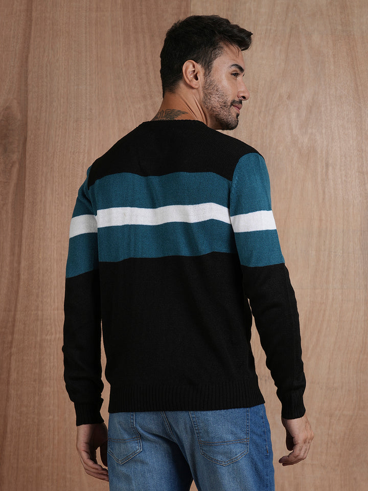 Cozy Up in Style Knitted Men Pullover