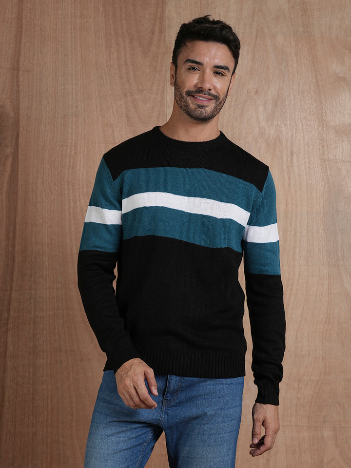 Cozy Up in Style Knitted Men Pullover