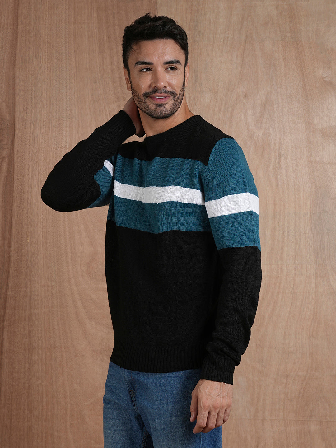 Cozy Up in Style Knitted Men Pullover