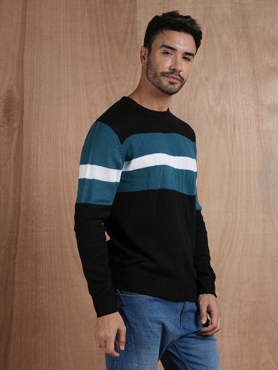 Cozy Up in Style Knitted Men Pullover