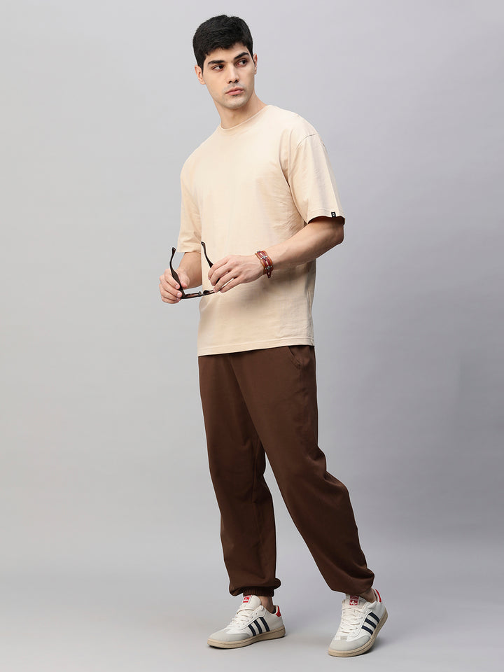 Men Premium Terry Loose Fit Joggers - Cocoa