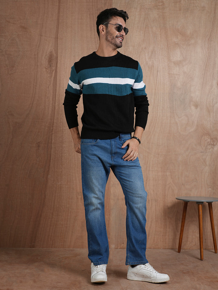 Cozy Up in Style Knitted Men Pullover