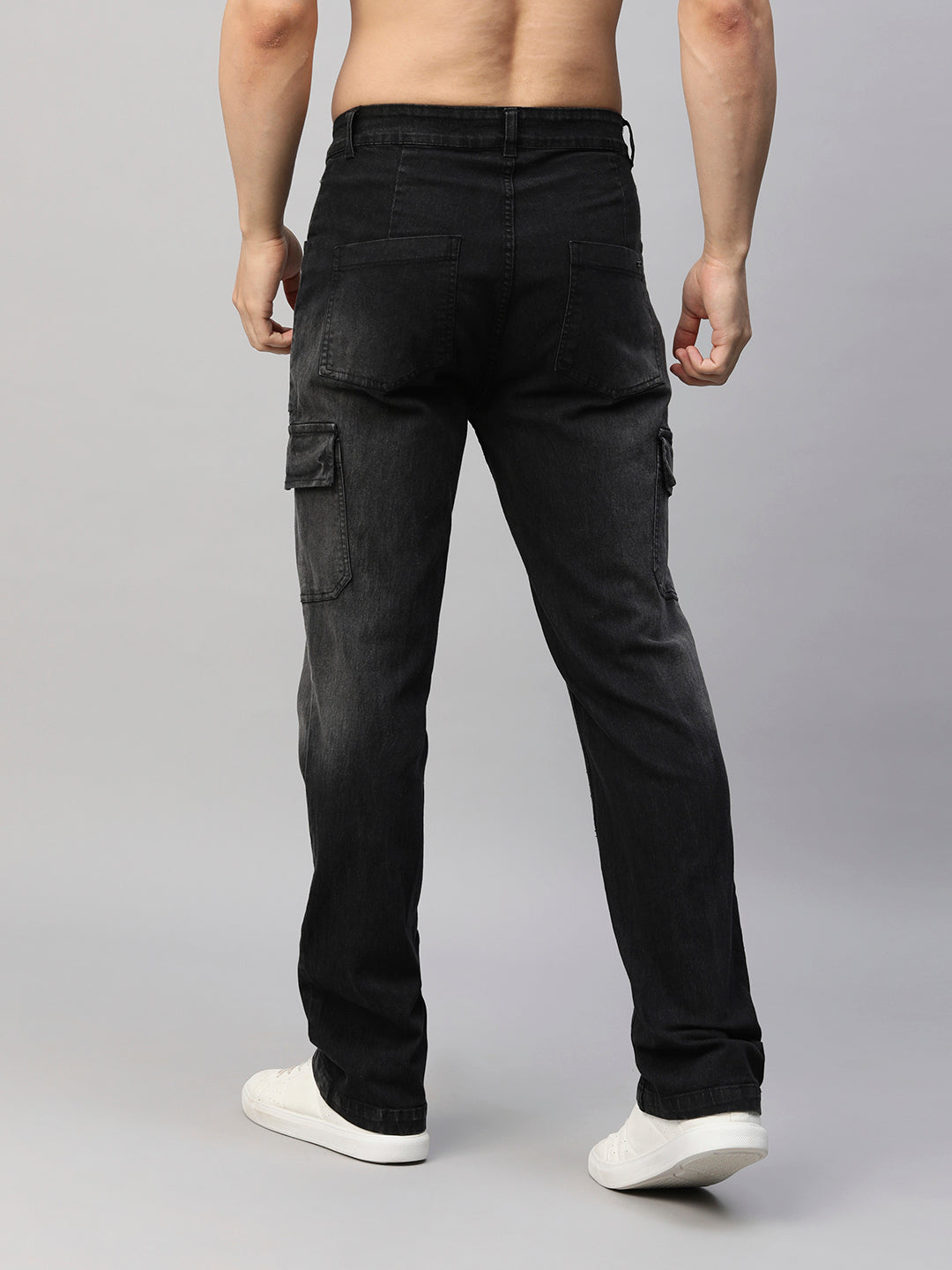 Mens Straight Fit Denim Cargos