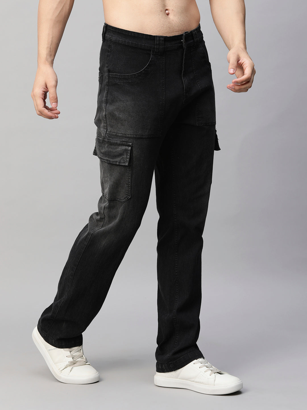 Mens Straight Fit Denim Cargos