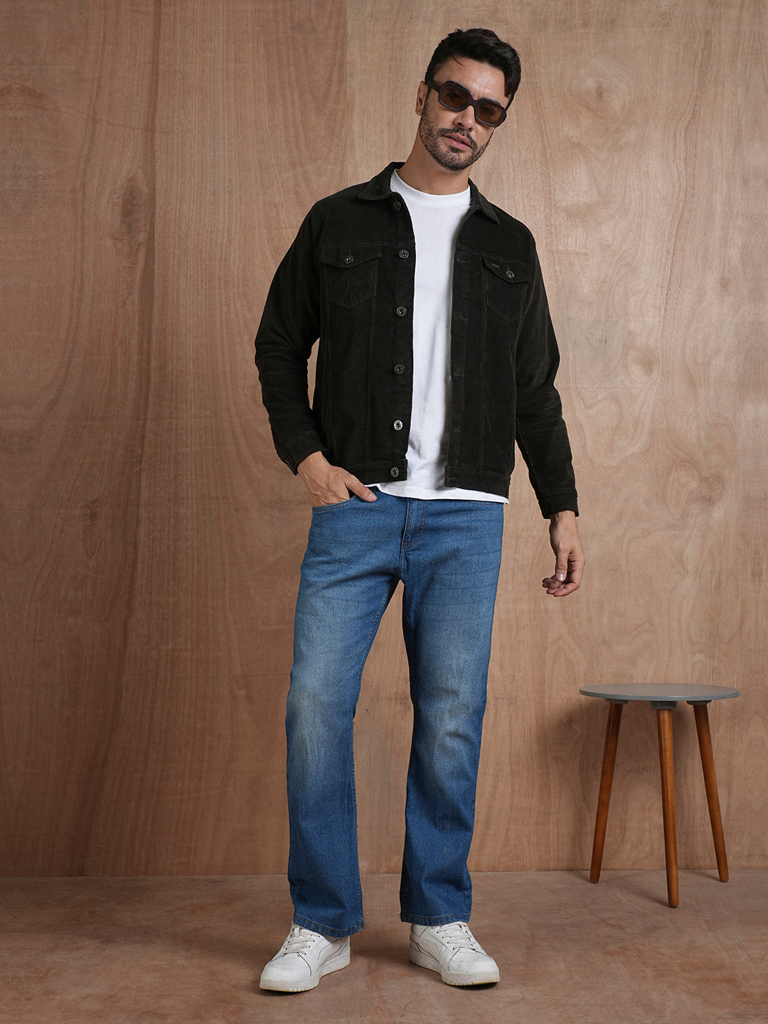 Teddy Lined Corduroy Jacket Olive Green1