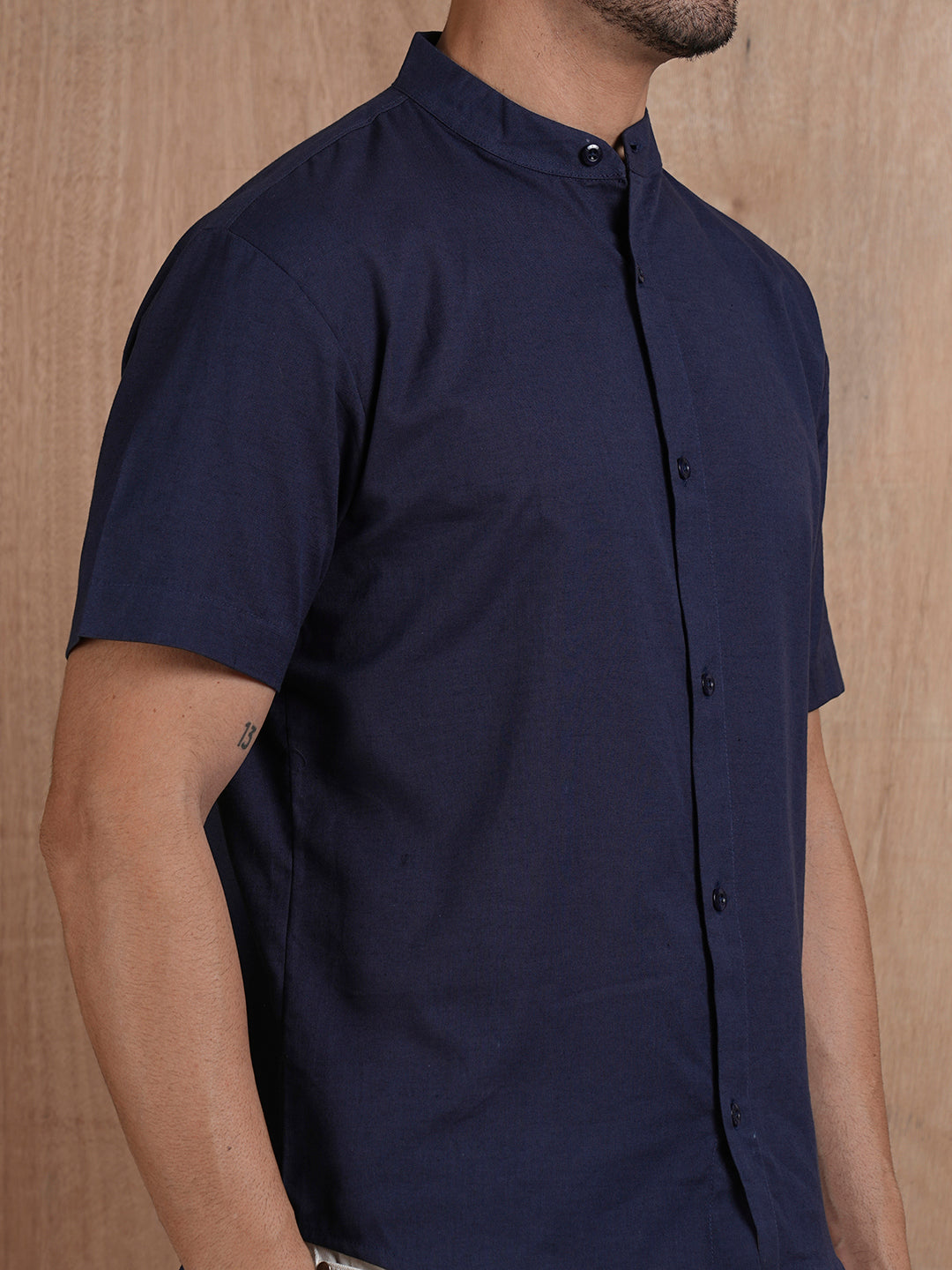 Men's Half Sleeves Shirt - Navy