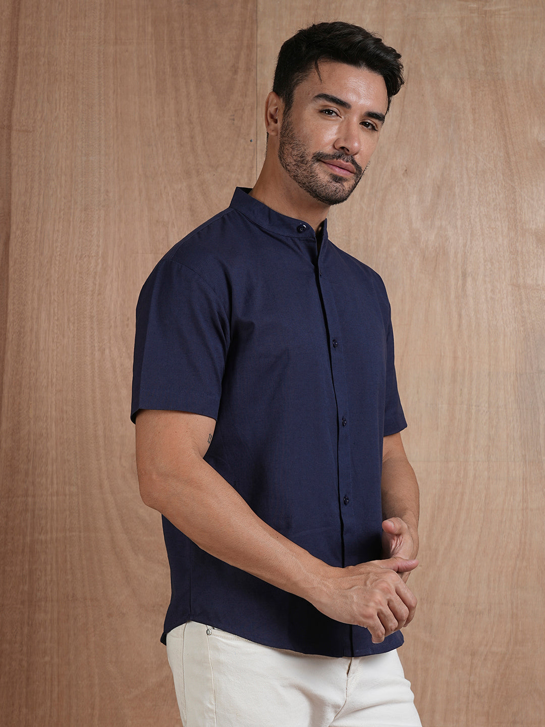 Men's Half Sleeves Shirt - Navy