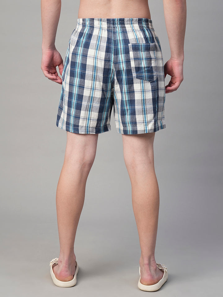 Mens Cotton Boxer - Blue