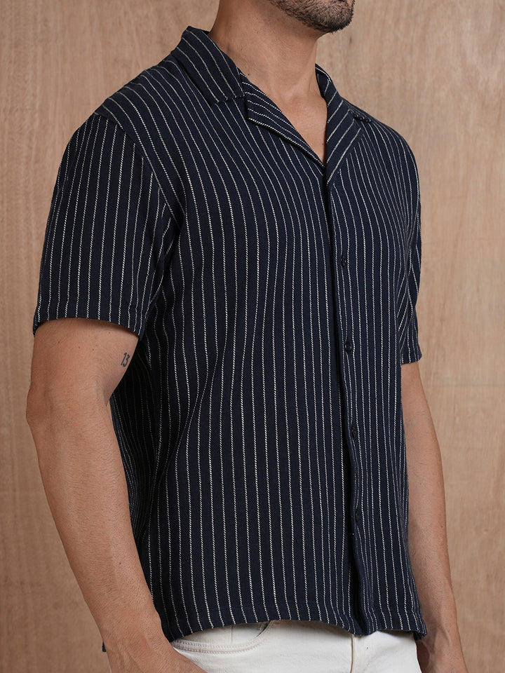 Men's Half Sleeves Shirt - Blue