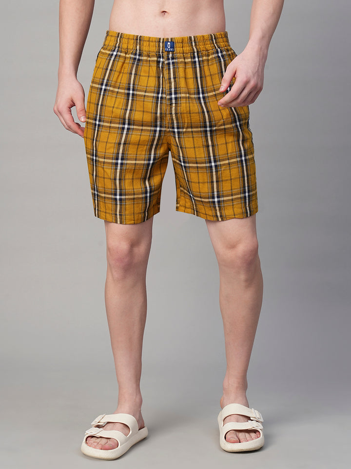 Mens Cotton Boxer - Yellow