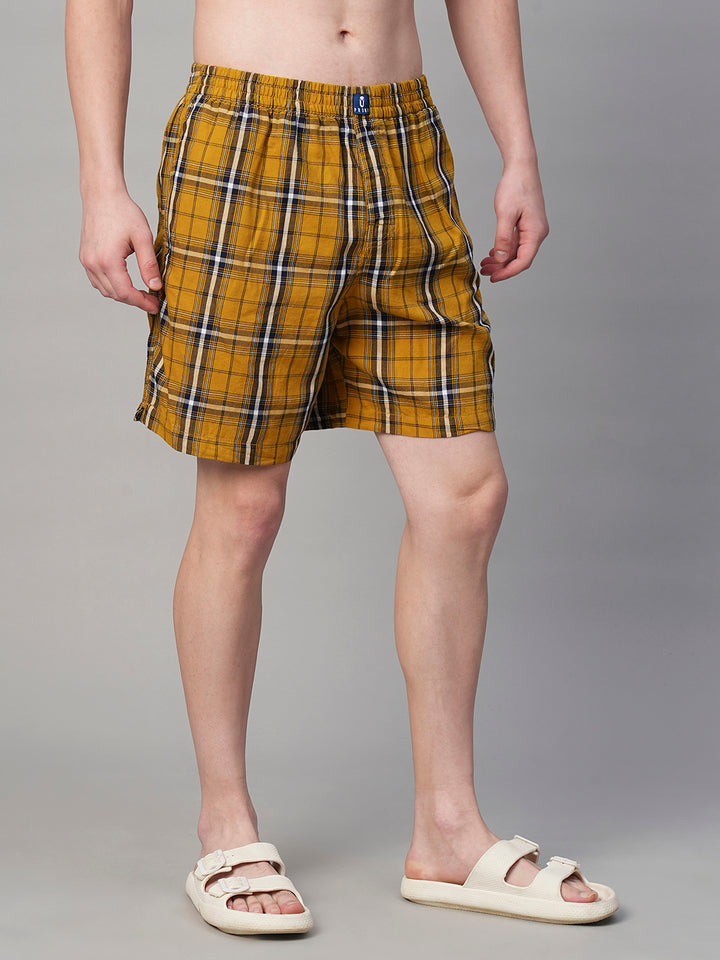 Mens Cotton Boxer - Yellow