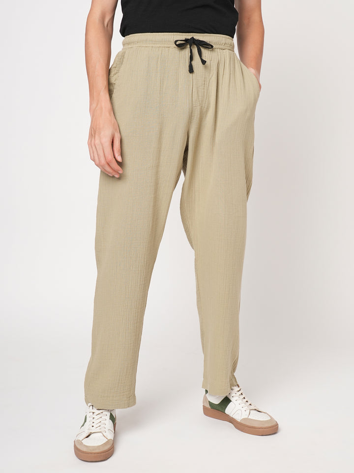 Lounge pant for men solid - Pista Green