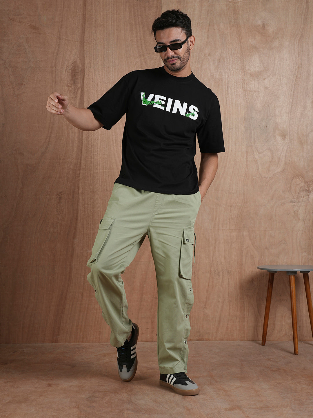 Ice In My Veins Men Oversized Puff Printed T-shirt