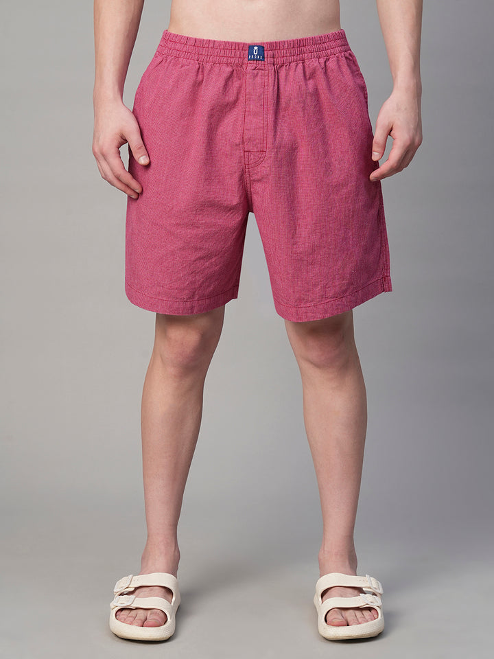 Mens Cotton Boxer - Maroon