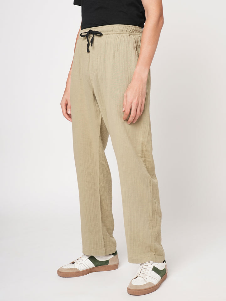 Lounge pant for men solid - Pista Green