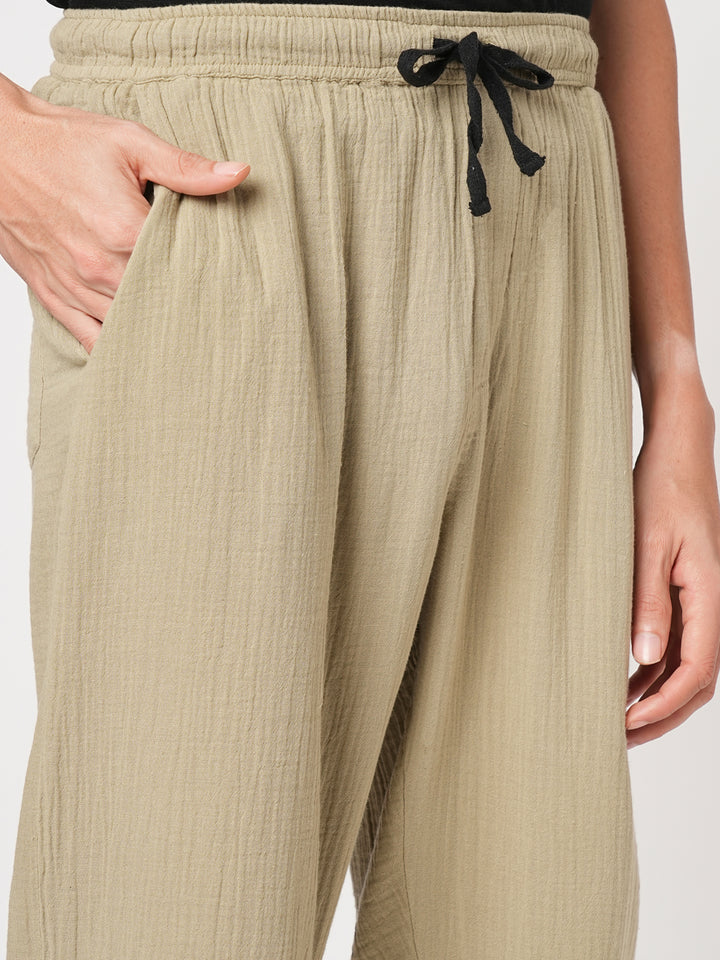 Lounge pant for men solid - Pista Green