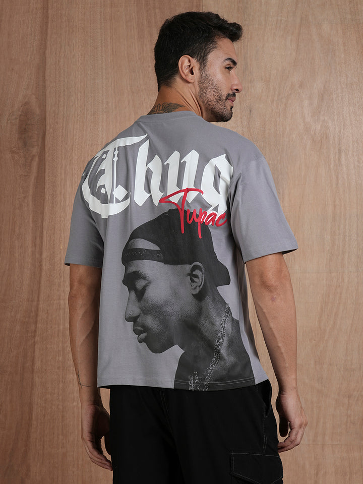 Tupac Oversized Puff Printed T-shirt