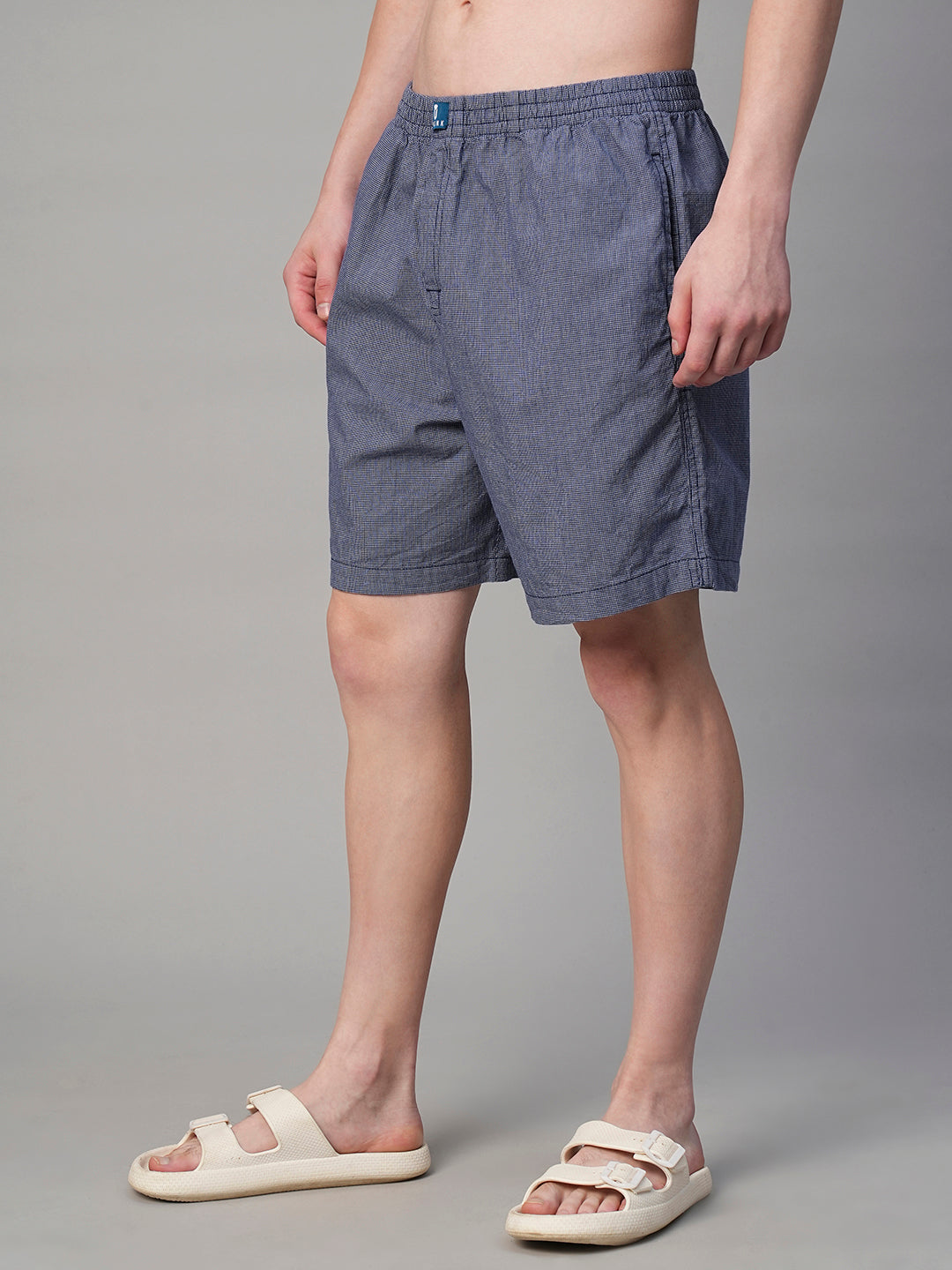 Mens Cotton Boxer - Navy Blue