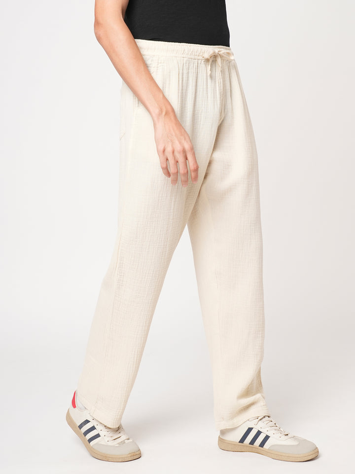 Cotton Pant for Men solid - Off White