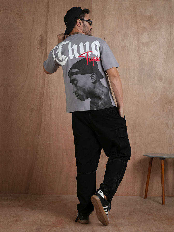 Tupac Oversized Puff Printed T-shirt