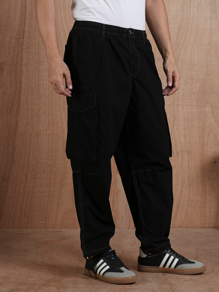 Parachute Pants For Men - Black