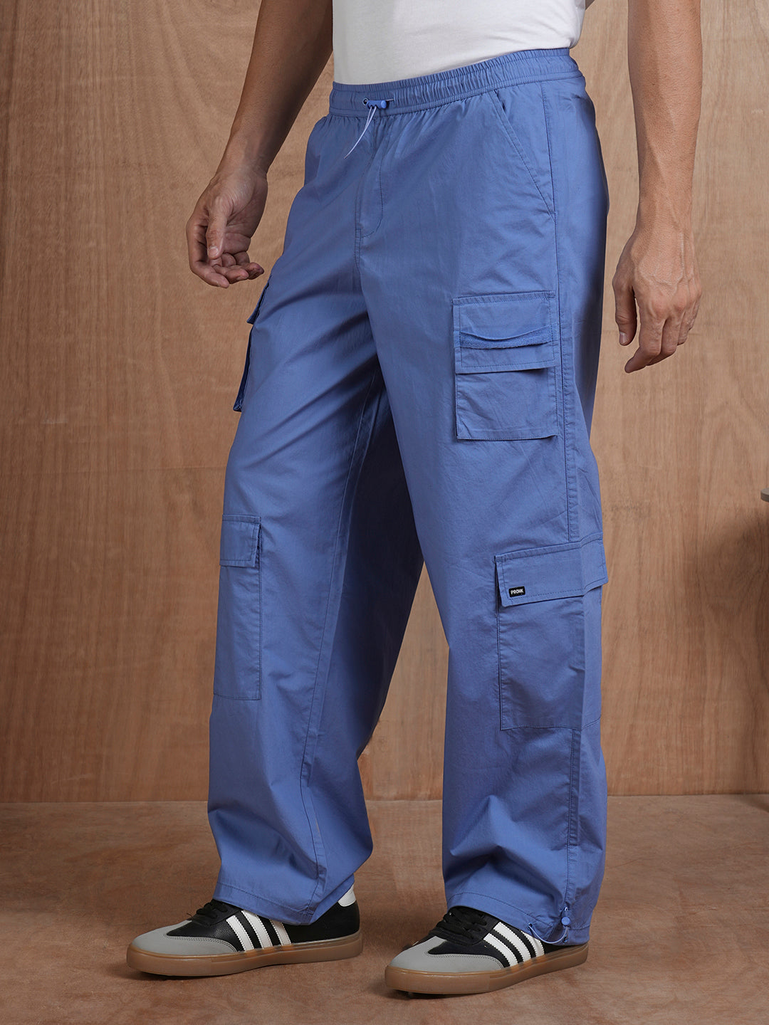 Parachute Pants For Men - Denim Blue