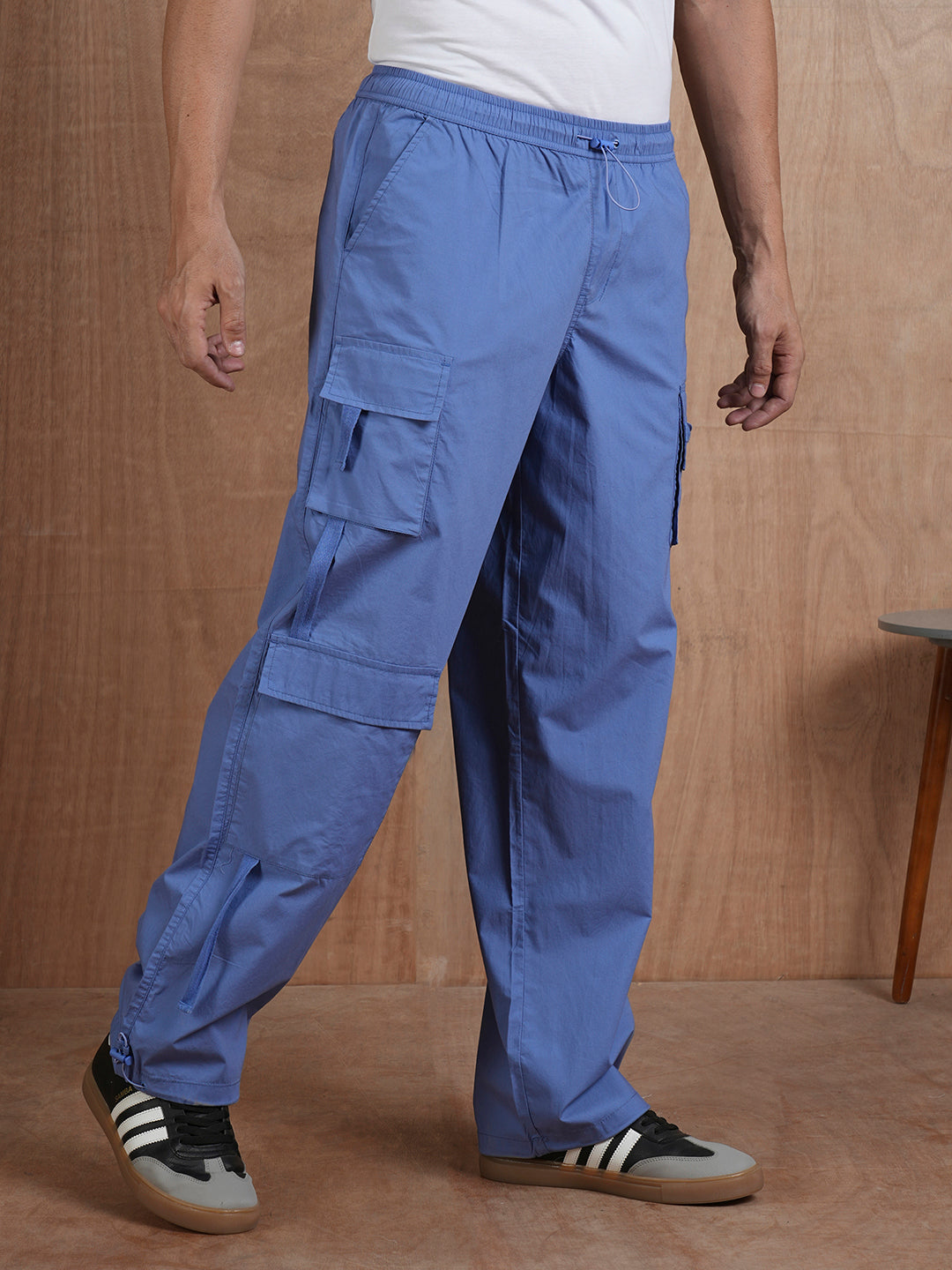 Parachute Pants For Men - Denim Blue