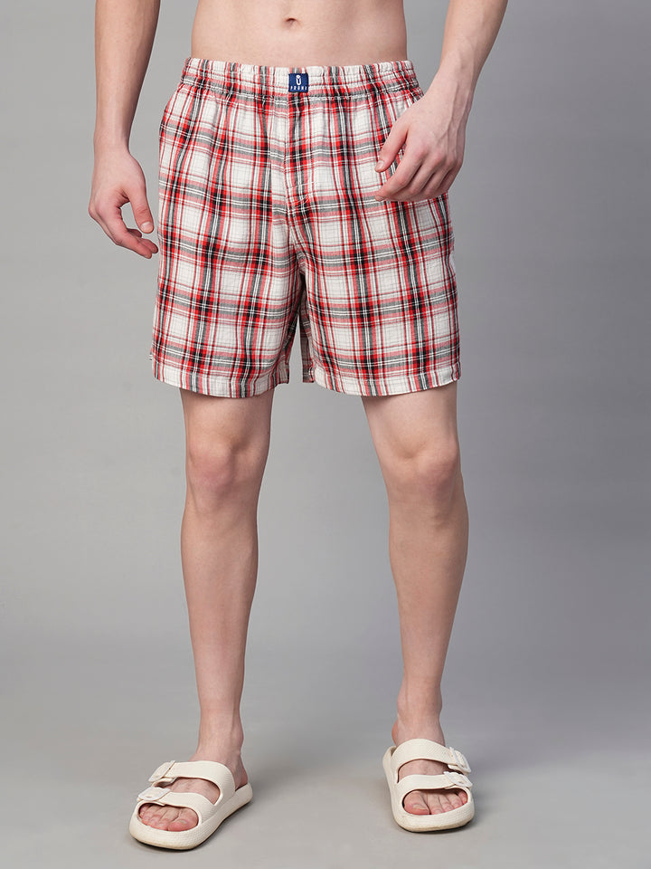 Mens Cotton Boxer - White