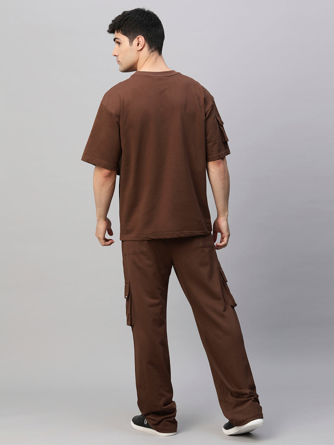 Streetwear Cargo Co-ord Set - Cocoa