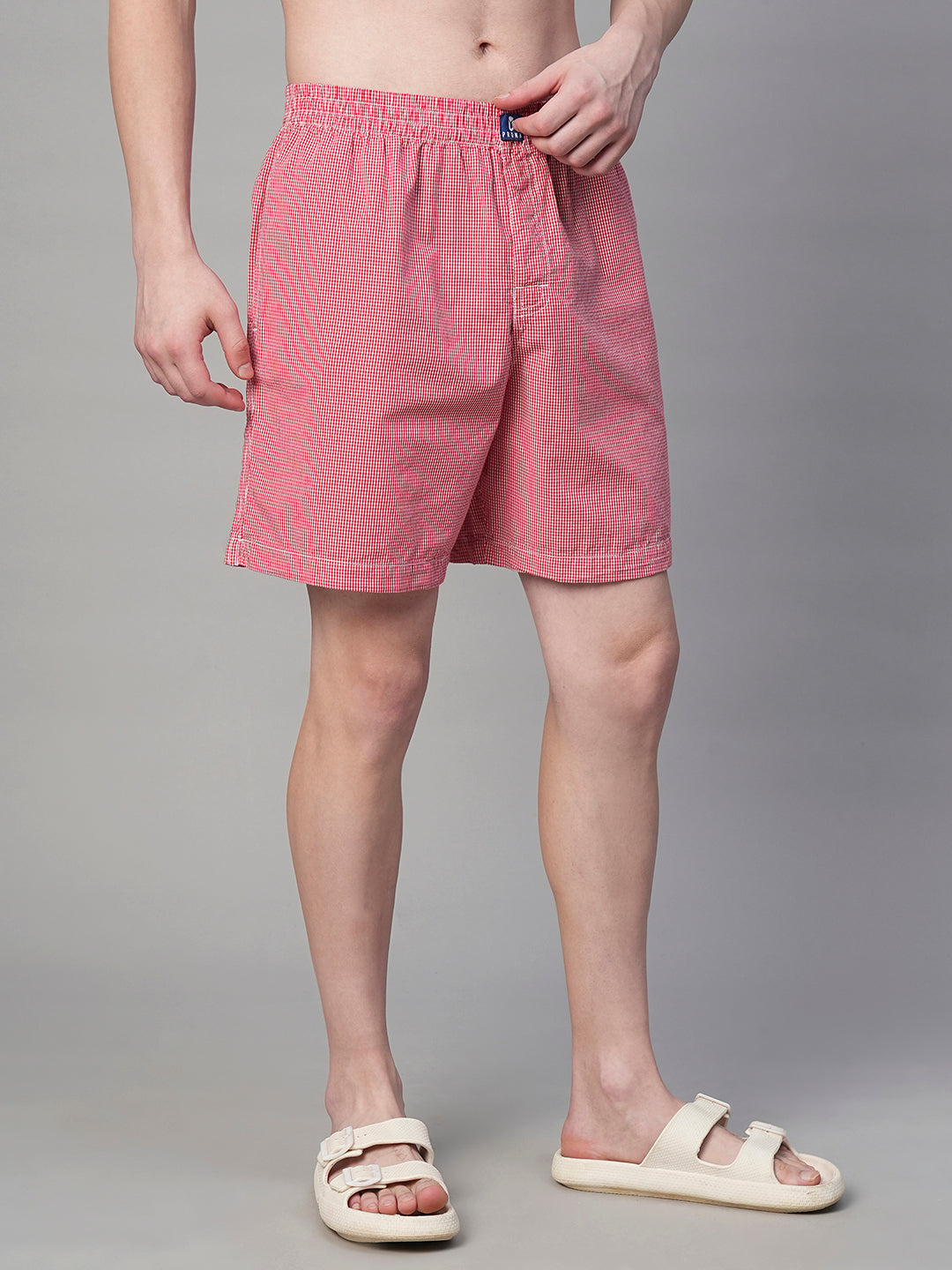 Mens Cotton Boxer - Red