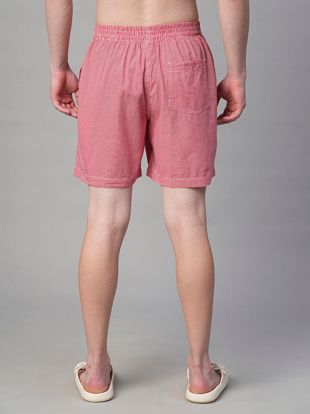 Mens Cotton Boxer - Red