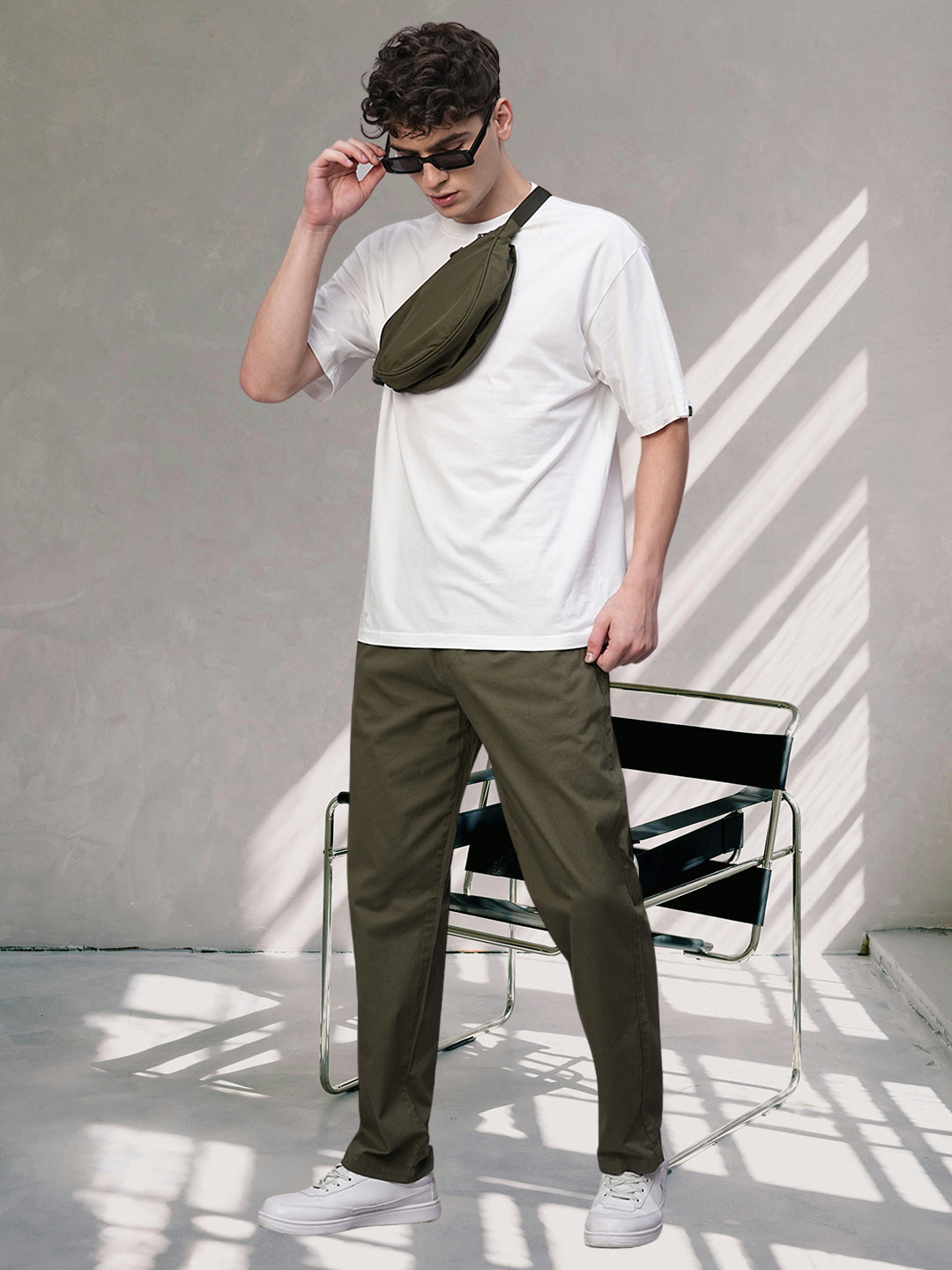 Cotton Pant for Men Solid - Olive Green