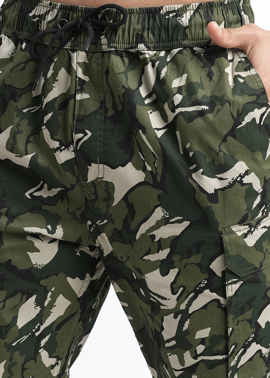 Camo Regular Fit Cargo Joggers For Mens Pronk –