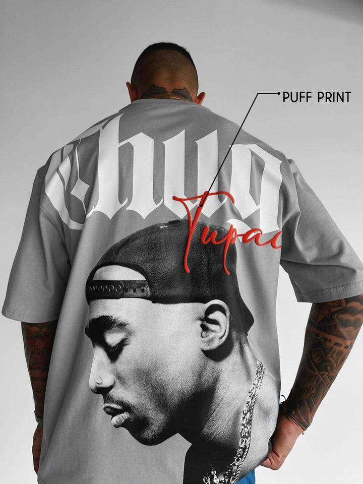 Tupac Oversized Puff Printed T-shirt