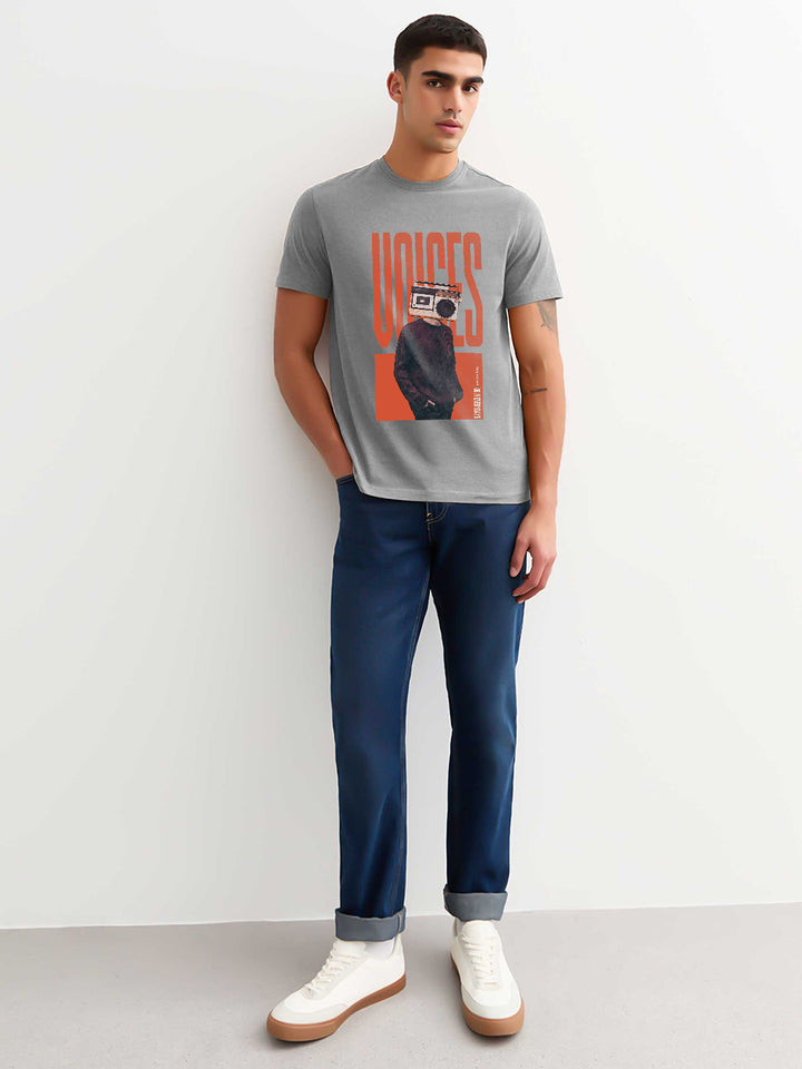Voices Men Half Sleeve Printed T-Shirt