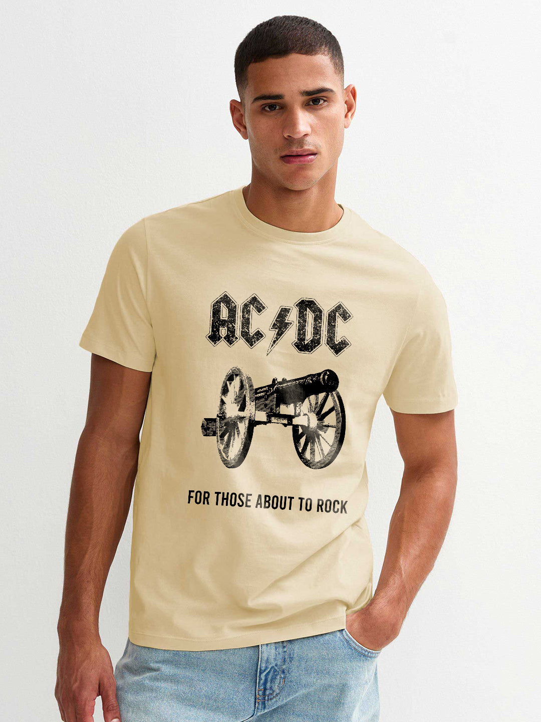 AC-DC Printed Men Half Sleeve T-Shirt