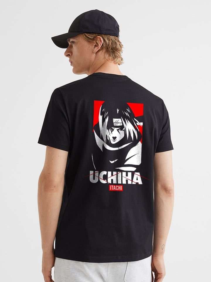 Uchiha Itachi Men Regular Fit Black Half Sleeve T-Shirt