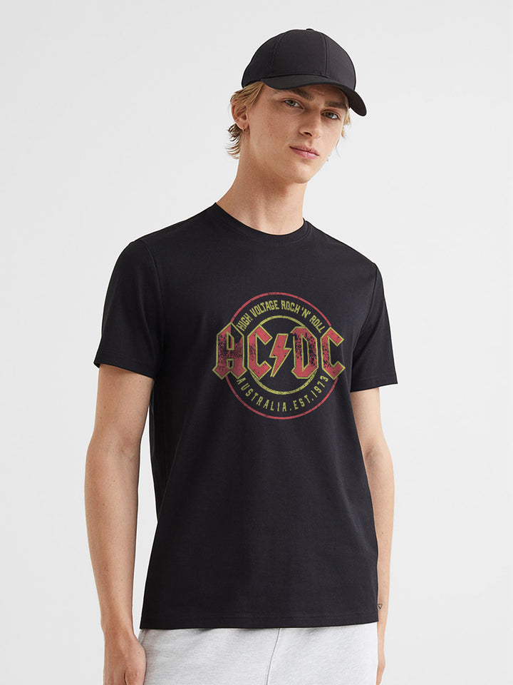 AC-DC Men Half Sleeve T-Shirt