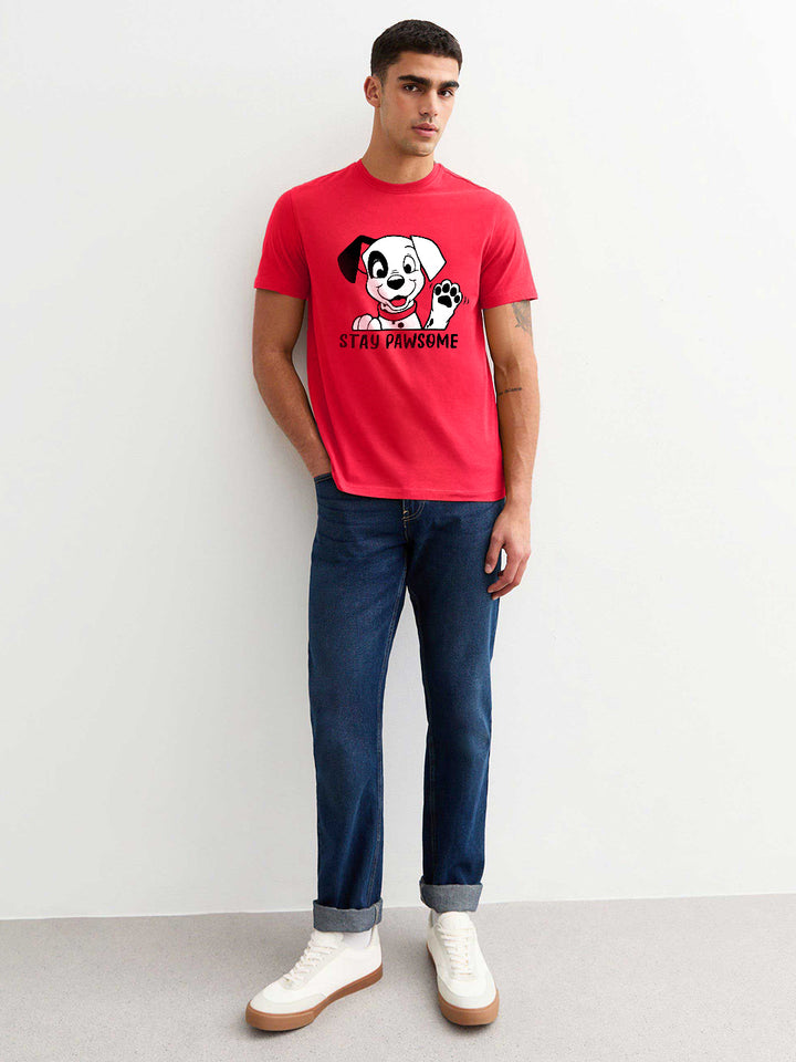 Stay Pawsome Men Half Sleeve T-Shirt