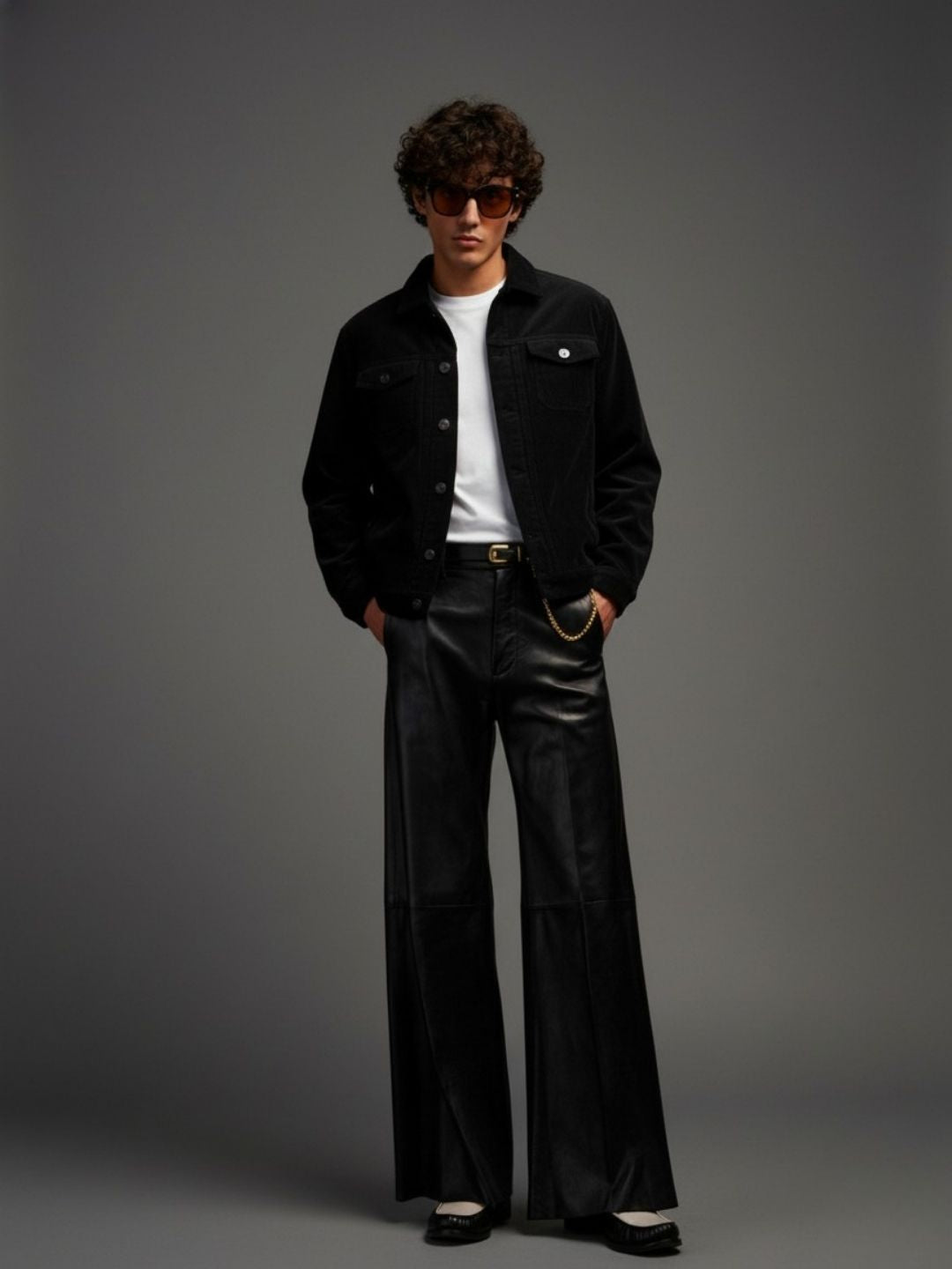 Teddy Lined Corduroy Jacket - Black